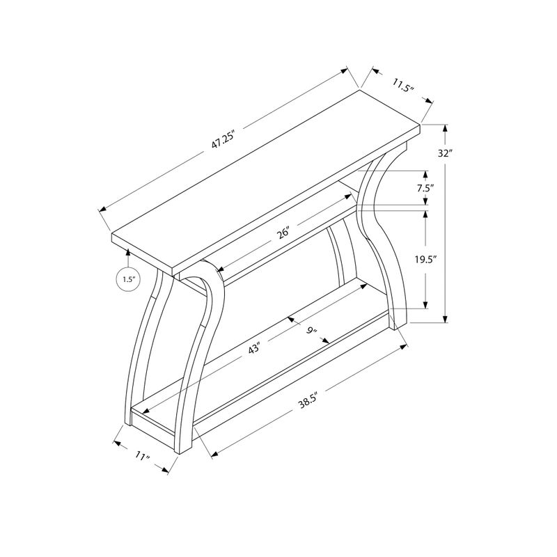 Accent Table/ Console/ Entryway/ Narrow/ Sofa/ Living Room/ Bedroom/ Laminate/ White/ Contemporary/ Modern