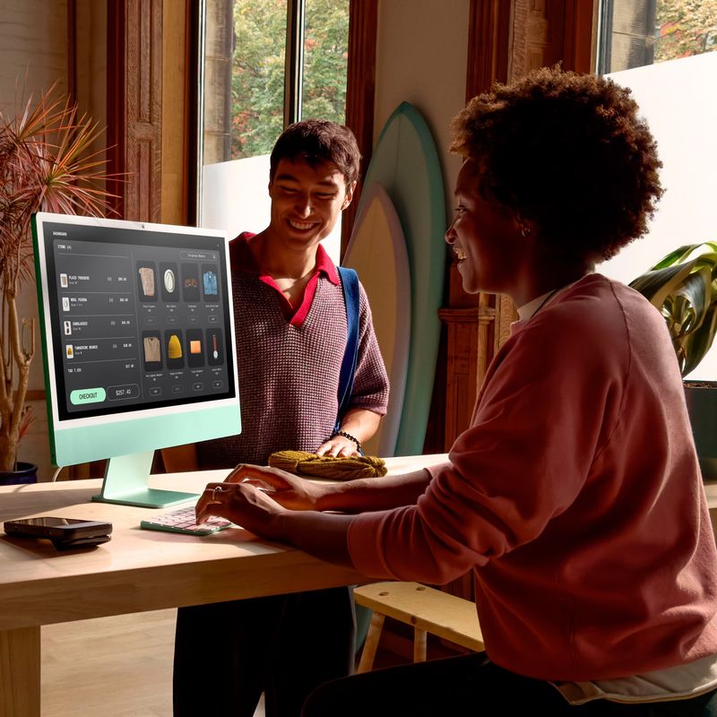 Apple - iMac 24-inch All-in-One - M4 chip - Built for Apple Intelligence - 10 Core CPU - 10 Core GPU - 16GB Memory - 256GB SSD - Green