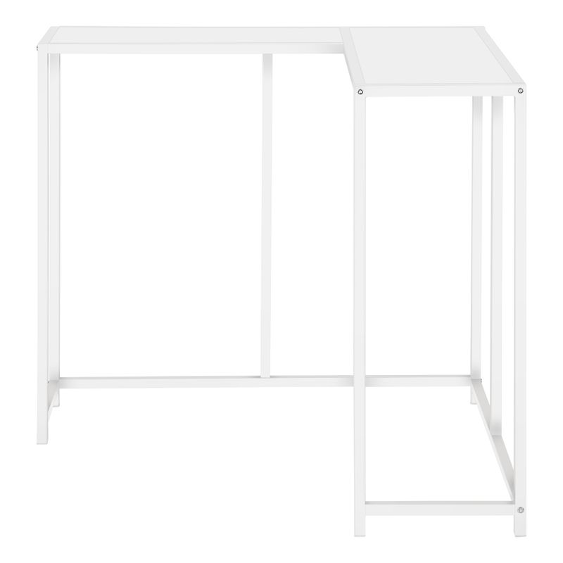 Accent Table/ Console/ Entryway/ Narrow/ Corner/ Living Room/ Bedroom/ Metal/ Laminate/ White/ Contemporary/ Modern