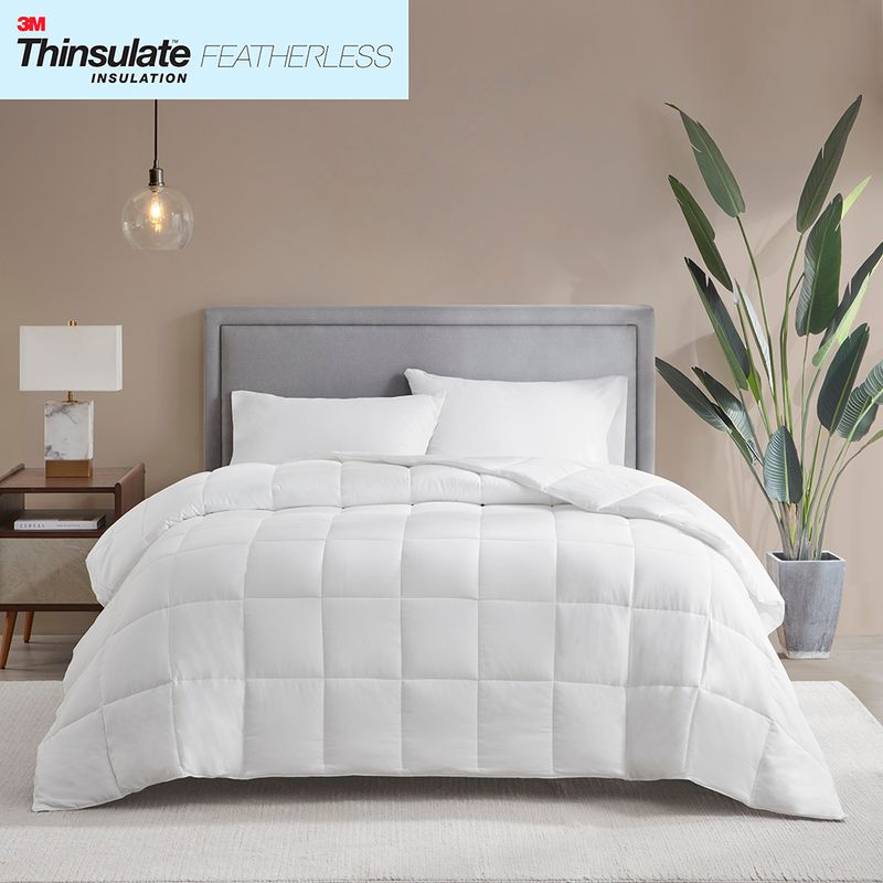 White Warmer Cotton Down Alternative Featherless Comforter Full/Queen