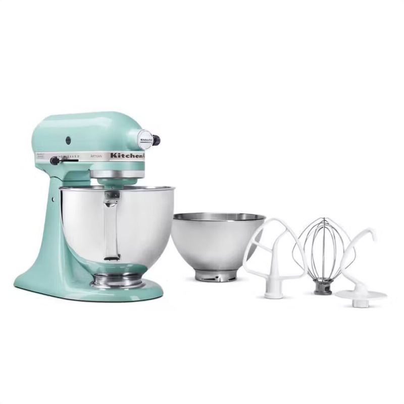 KitchenAid Value Bundle Artisan Series 5 Quart Tilt-Head Stand Mixer in Contour Silver with additional 3 Quart bowl