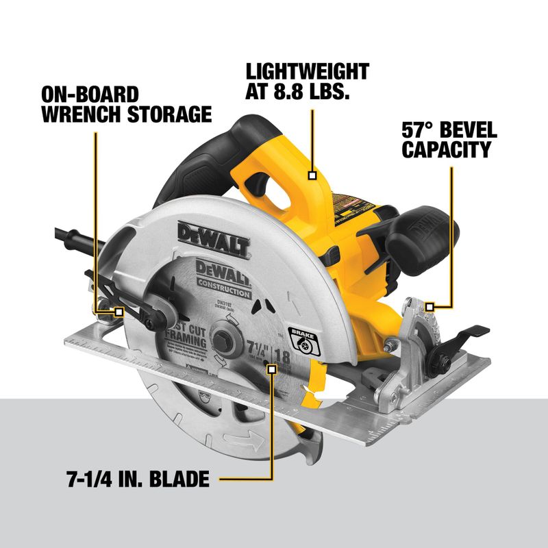 DeWalt - 7-1/4 Lightweight Circular Saw w/ Electric Brake