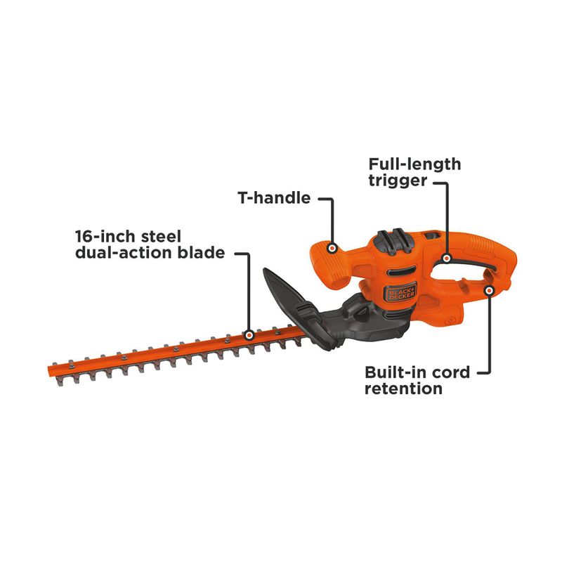 Black & Decker - 16 Dual-Action Electric Hedge Trimmer