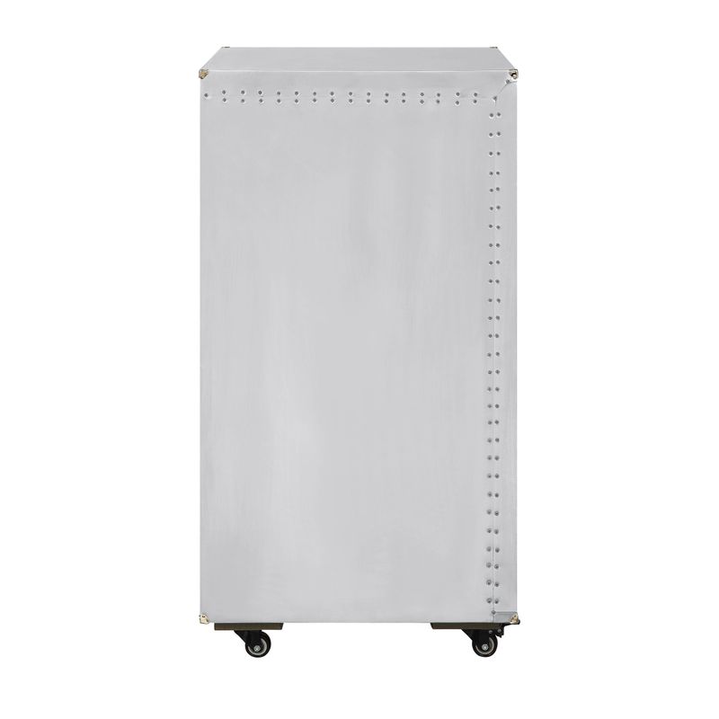 ACME Raini Wine Cabinet, Aluminum Finish