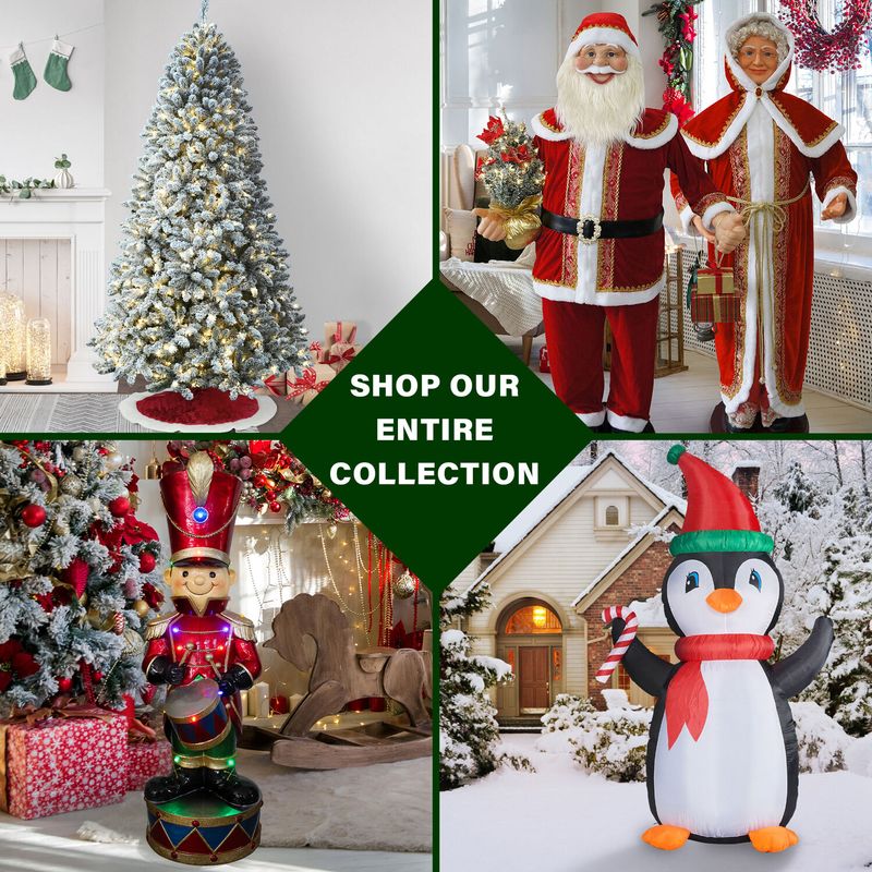Fraser Hill Farm Christmas Outdoor LED Lights, 4-PC. Nativity w/ Star (51"x 36"), Joseph (51"x 34"), Mary (43"x 33") & Baby Jesus (37" x 32"