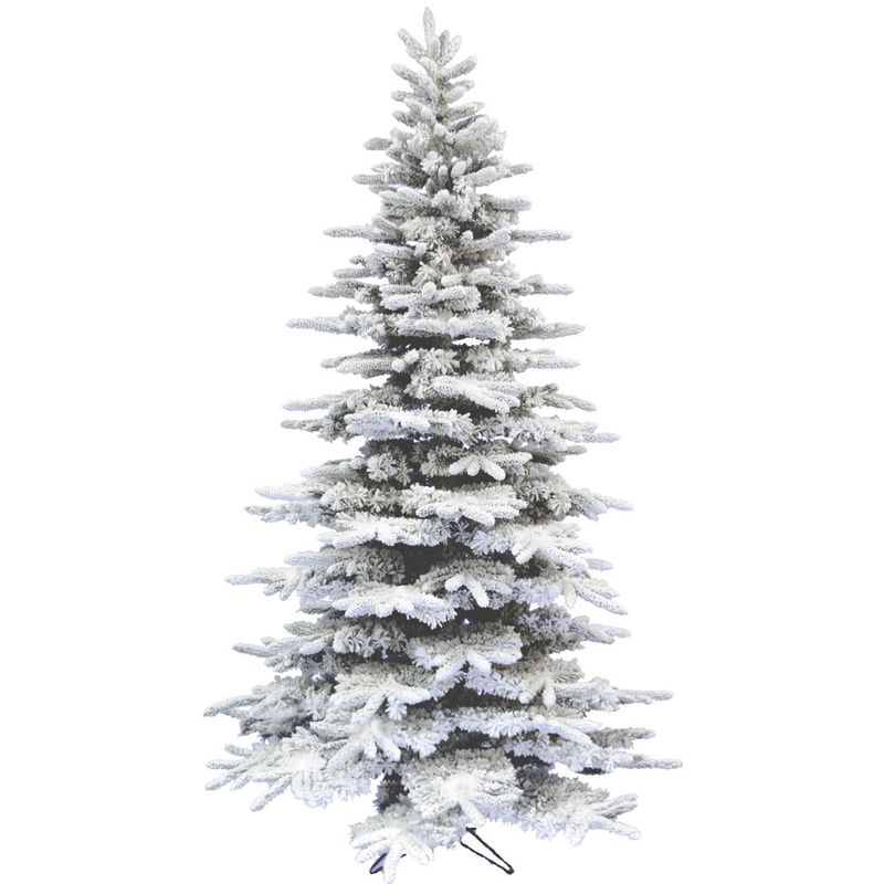 Fraser Hill Farm 10.0' Mountain Pine Flocked Snow Tree, No Lights