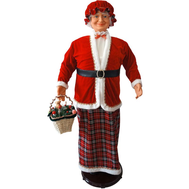 58" Mrs Claus with Basket (Dancing/Music)