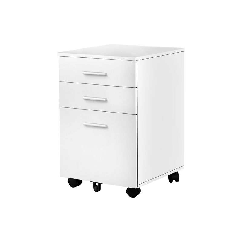 File Cabinet/ Rolling Mobile/ Storage Drawers/ Printer Stand/ Office/ Work/ Laminate/ White/ Contemporary/ Modern