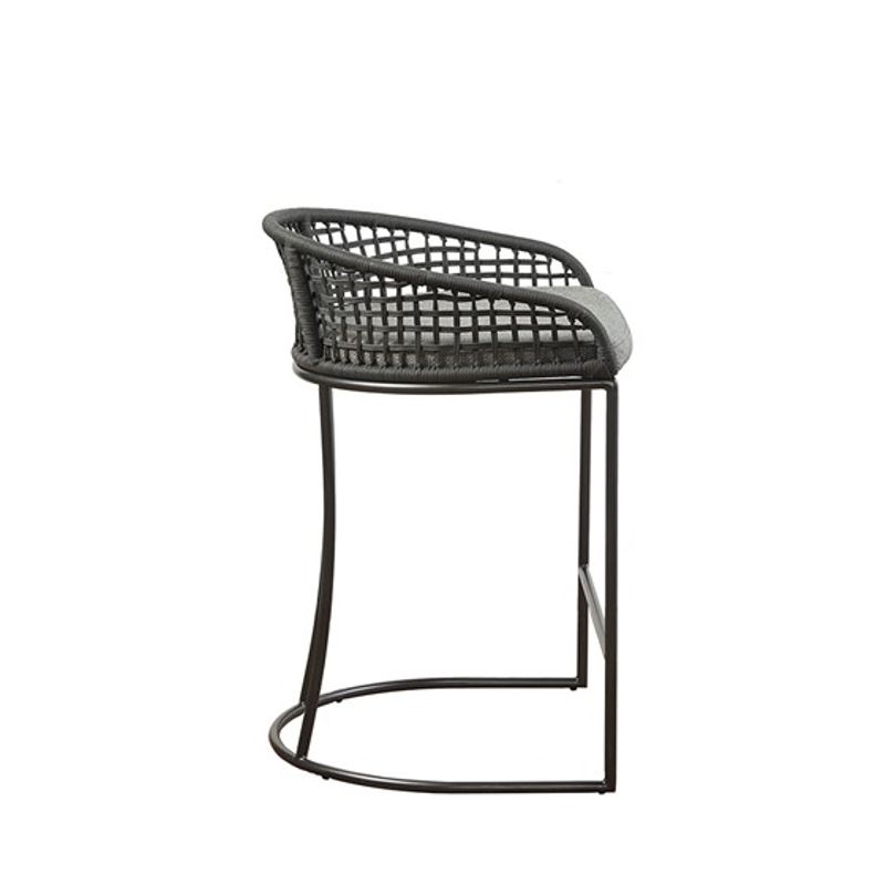 Dark Gray Hermosa Woven Counter Stool 25"