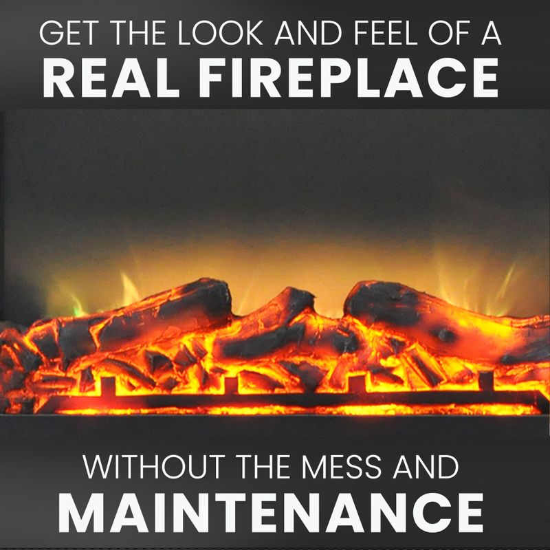 23-In. Freestanding 5116 BTU Electric Fireplace Insert with Remote Control