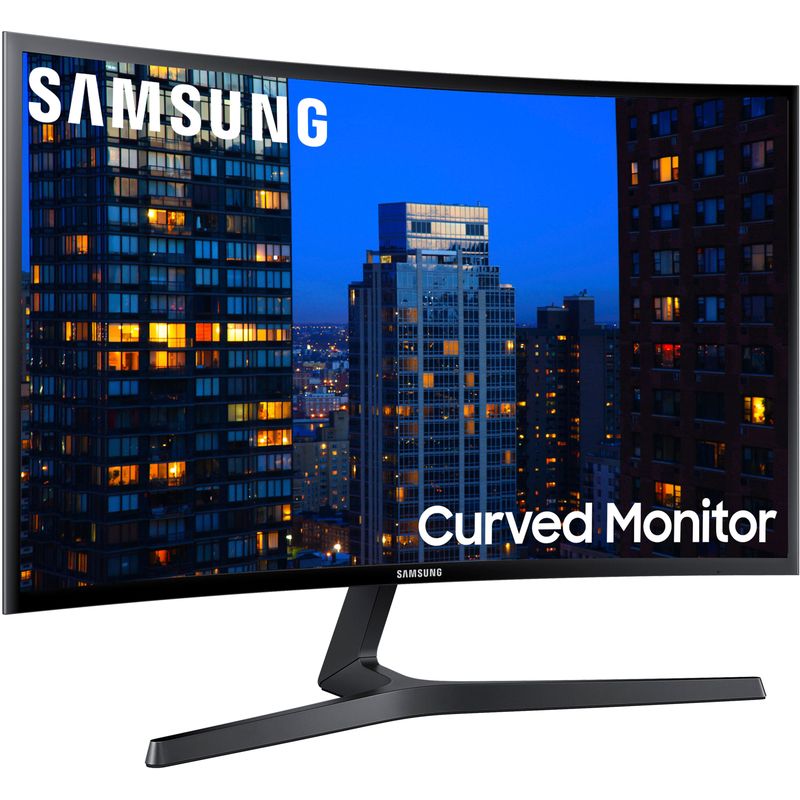 Samsung - 27" F398 Series FHD AMD FreeSync Curved Monitor (HDMI, DP) - Glossy Black