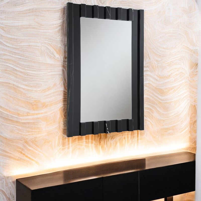 ACME Drisana Accent Mirror in Black Mirrored Finish