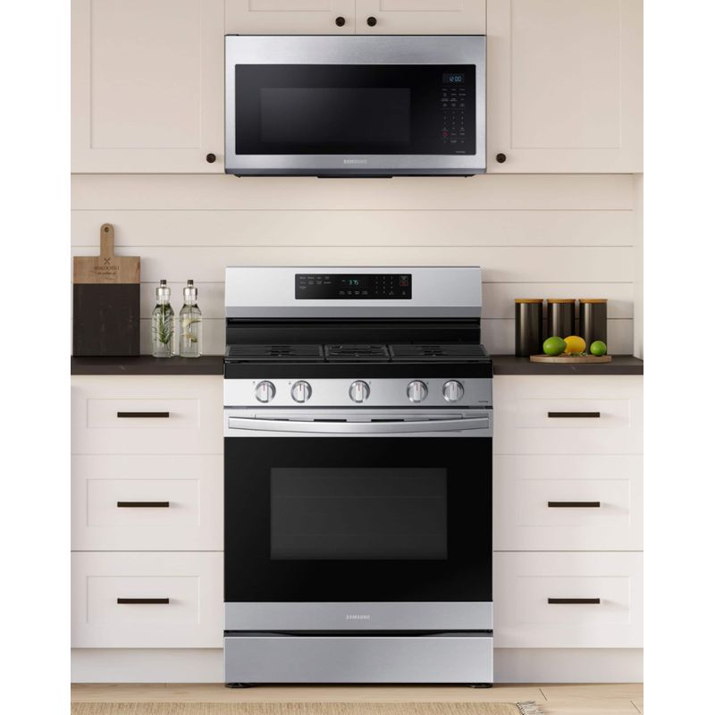 Samsung - 6.0 cu. ft. Freestanding Gas Range with WiFi, No-Preheat Air Fry & Convection - Stainless Steel
