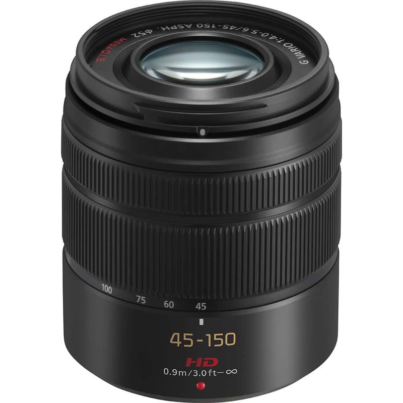 Panasonic - Lumix G Vario 45-150mm f/4.0-5.6 ASPH. Mega O.I.S. Zoom Lens, H-FS45150K - black