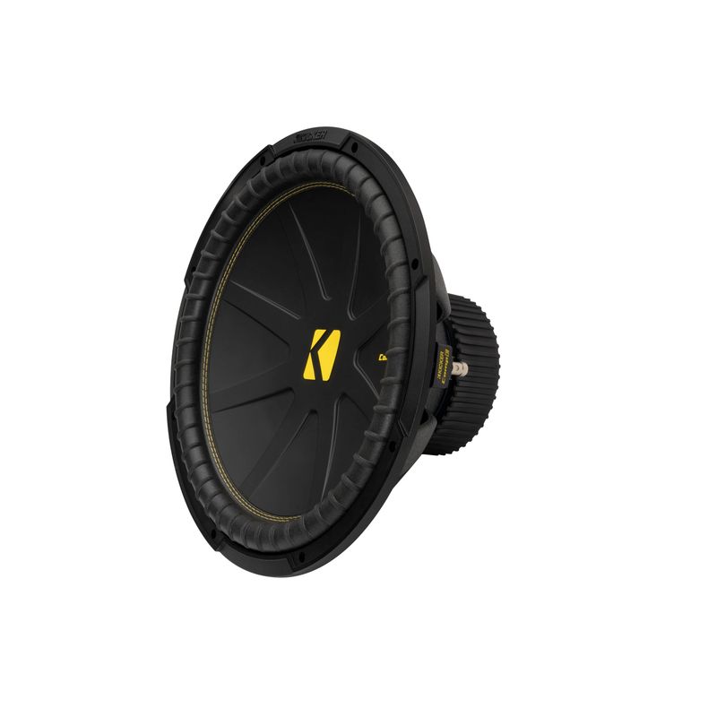 KICKER - CompC 15" Single-Voice-Coil 4-Ohm Subwoofer - Black