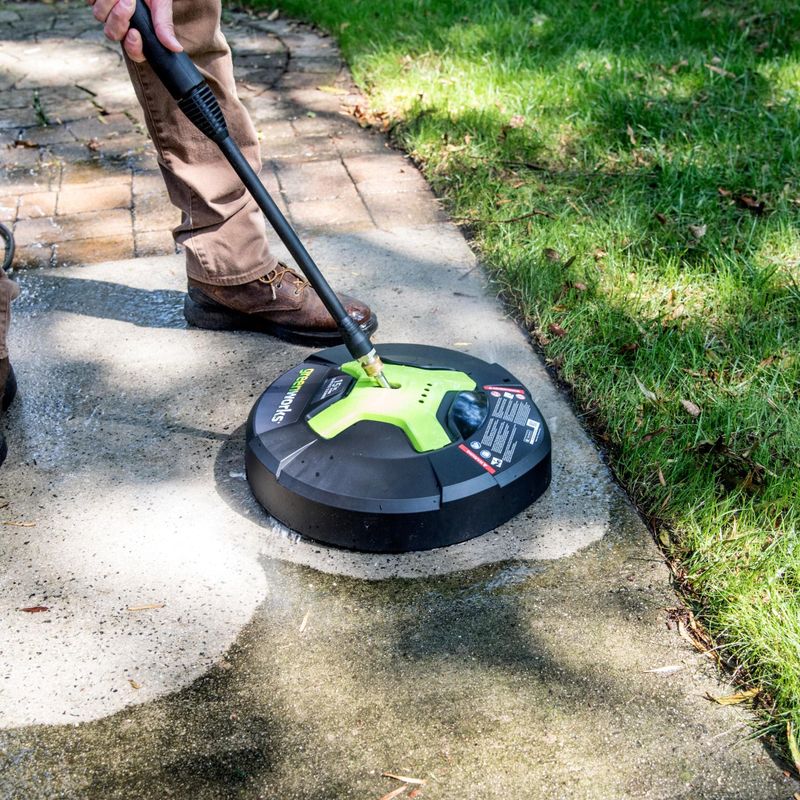 Greenworks - 15" Pressure Washer Surface Cleaner Attachment (3100 PSI MAX) - Black/Green