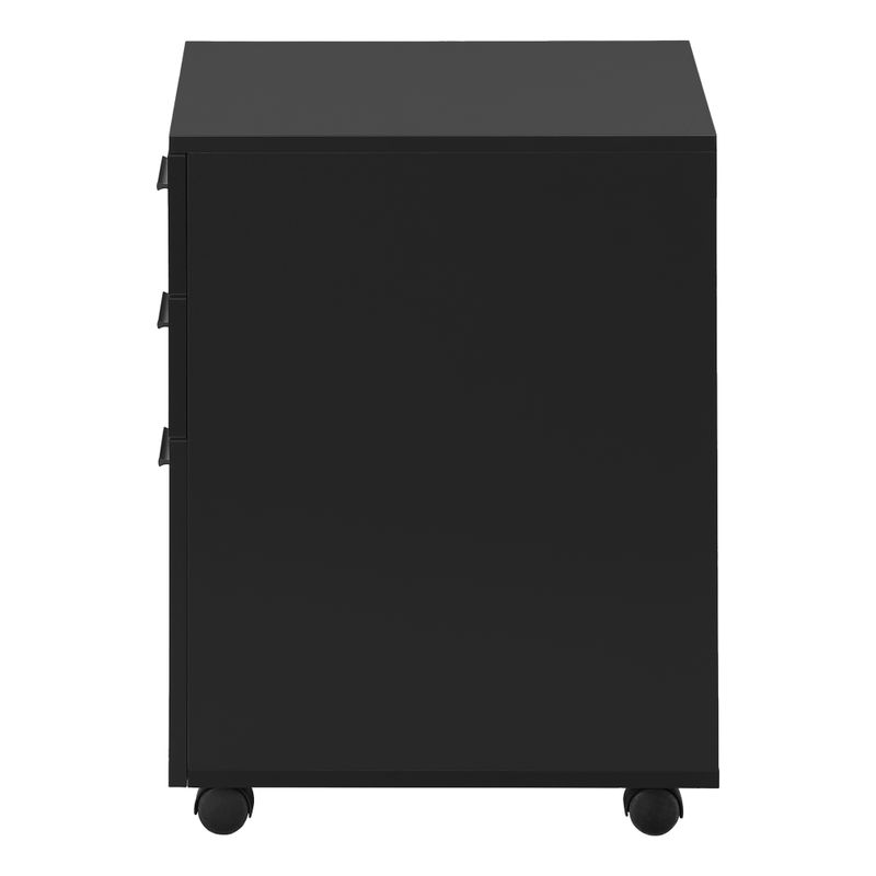 File Cabinet/ Rolling Mobile/ Storage Drawers/ Printer Stand/ Office/ Work/ Laminate/ Black/ Contemporary/ Modern