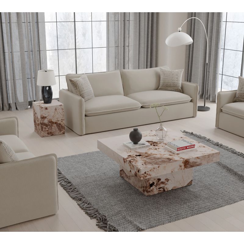 ACME Fultan End Table in Engineered Stone Finish