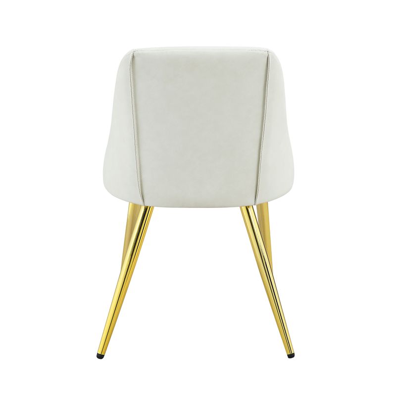 ACME Gaines Side Chair(Set-2), White Synthetic Leather