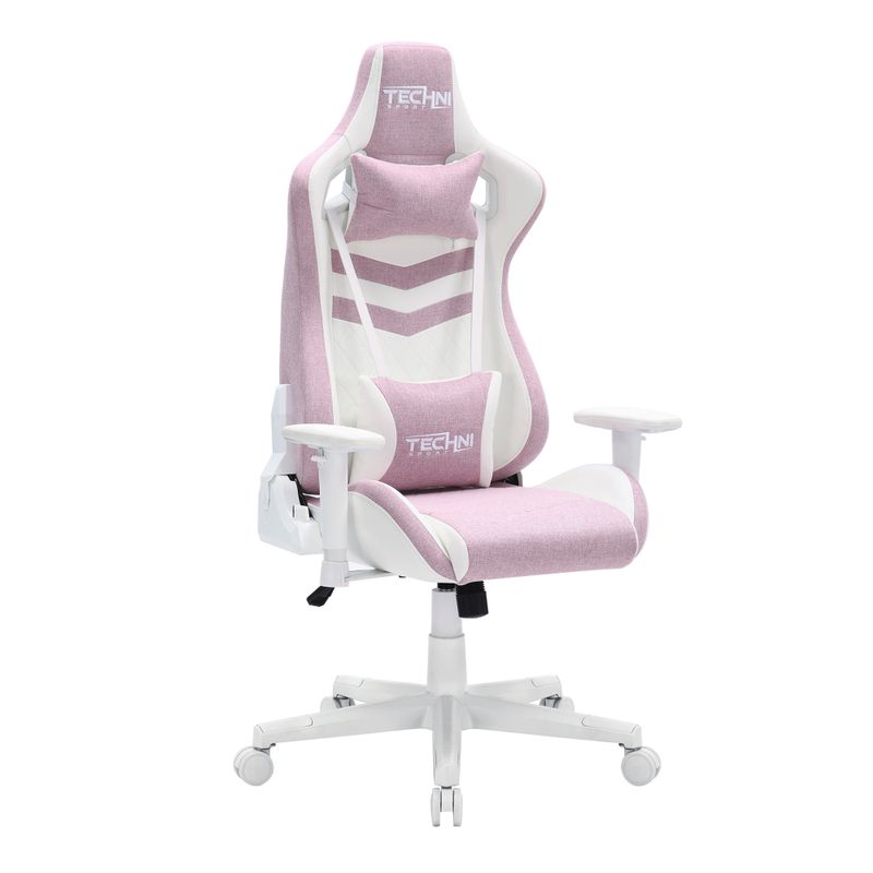 Ergonomic Pastel Gaming Chair, Pink