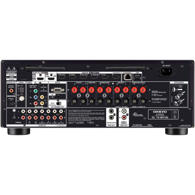 Onkyo - TX-NR7100 9.2 Channel THX Certified Network A/V Receiver - Black
