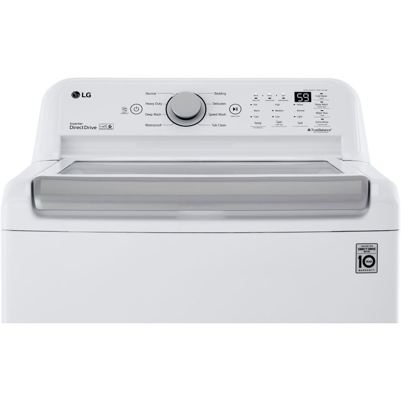 LG - 5.0 Cu. Ft. High-Efficiency Top Load Washer with 6Motion Technology - White