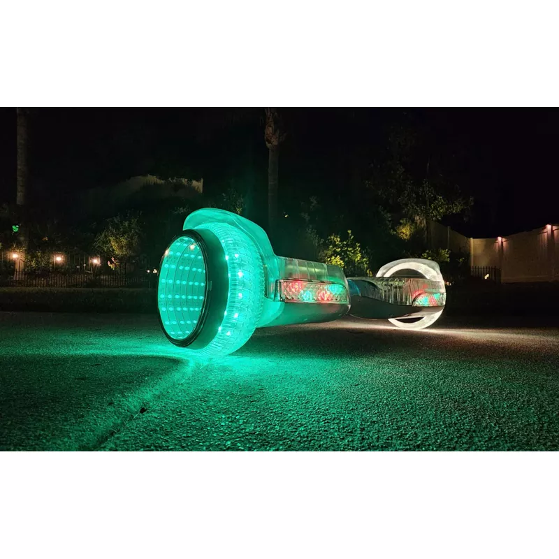 Hyper - Solo Max Light Up Electric Hoverboard Self-Balancing Scooter w/ 4Mi Range & 6mph Speed - Bluetooth Speaker - LED Lights - Multi