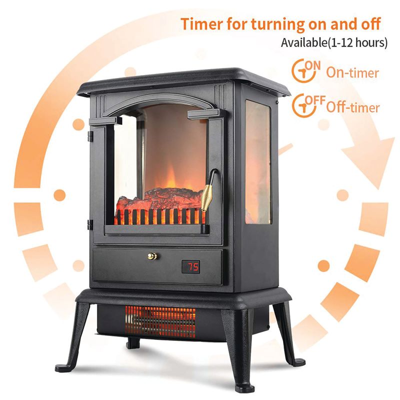 LifeSmart 3 Sided Flame View Infrared Heater Stove