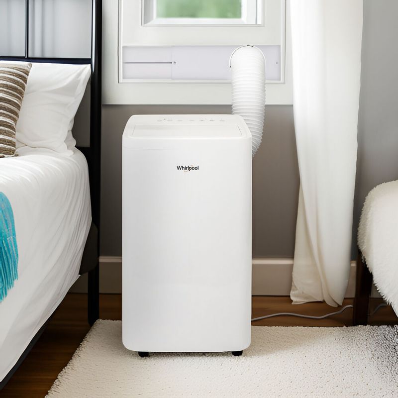 Whirlpool - 14,000 BTU ASHRAE (10,000 BTU SACC) Portable Air Conditioner