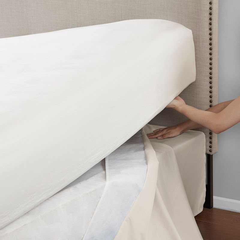 Ivory Simple Fit Wrap Around Adjustable Bedskirt One Size