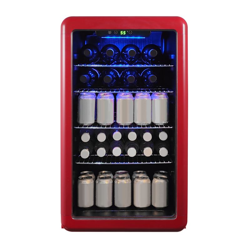 Magic Chef 3.4cu. ft. Red Retro Beverage Cooler