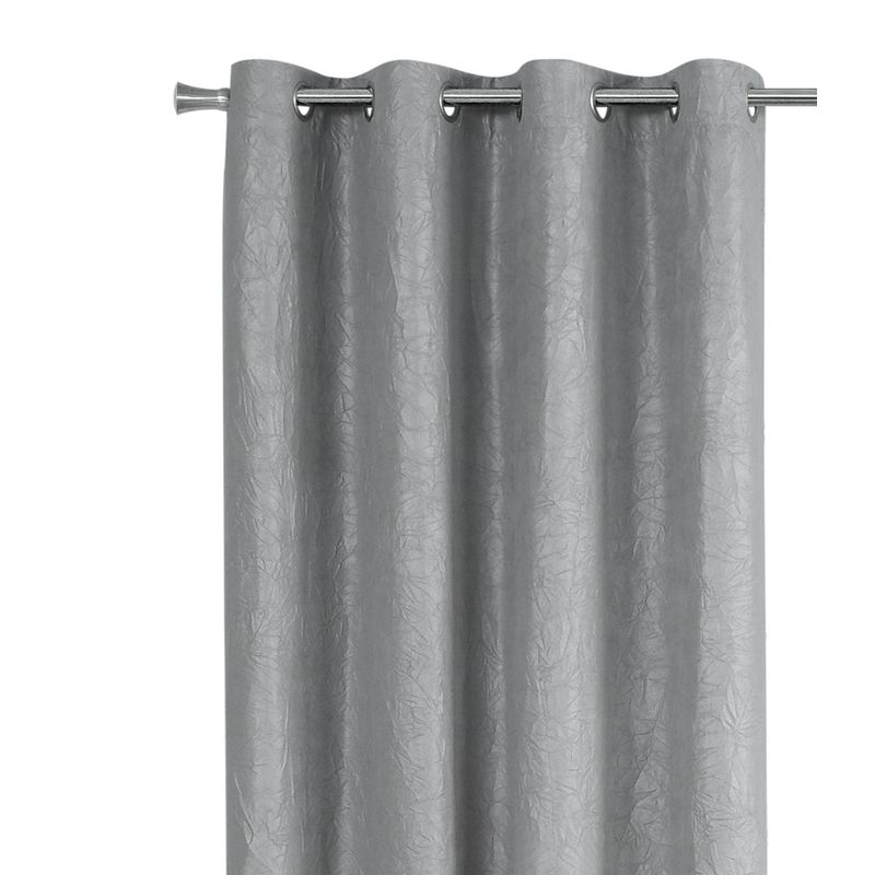 Curtain Panel/ 2pcs Set/ 54"W X 95"L/ Room Darkening/ Grommet/ Living Room/ Bedroom/ Kitchen/ Micro Suede/ Polyester/ Grey/ Contemporary/ Mo