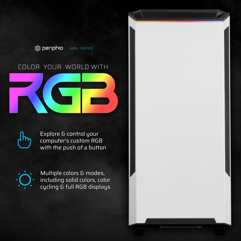 Periphio Astral Prebuilt Gaming PC - AMD Ryzen 5 5600G (4.4GHz Turbo), Radeon Vega 7 Graphics, 1TB M.2 NVMe SSD, 16GB DDR4 RAM, Windows 11 R