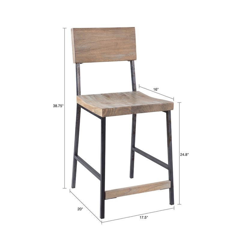 Scout Grey, Industrial Style Counter Stool