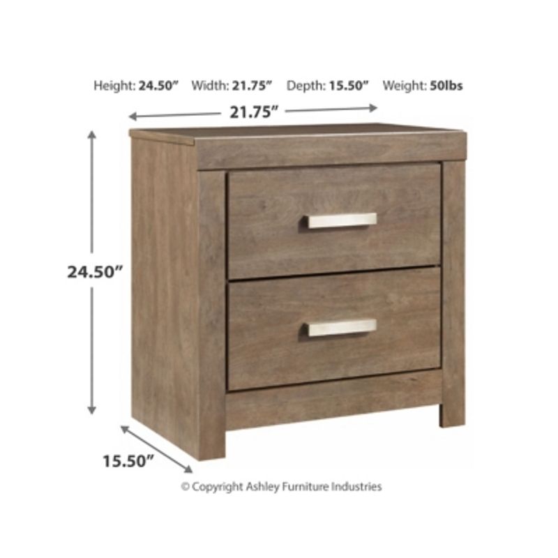 Gray Culverbach Two Drawer Night Stand