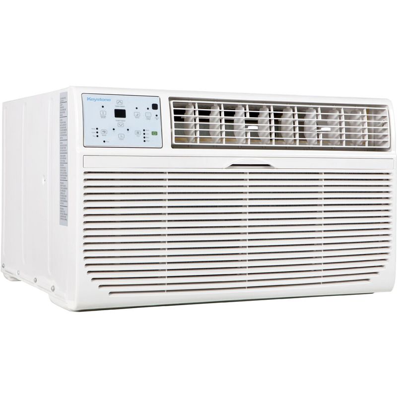 Keystone - 12,000 BTU 230V Through-the-Wall Air Conditioner with 10,600 BTU Supplemental Heat Capability