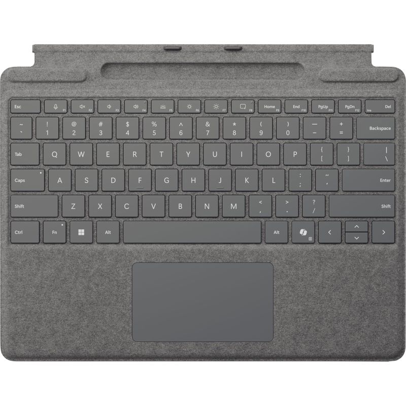 Microsoft - Surface Pro Keyboard for Pro (11th Edition) Pro 9 and Pro 8 with Pen Storage - Platinum