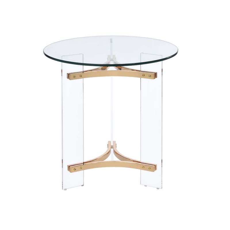 ACME Sosi End Table, Gold Finish