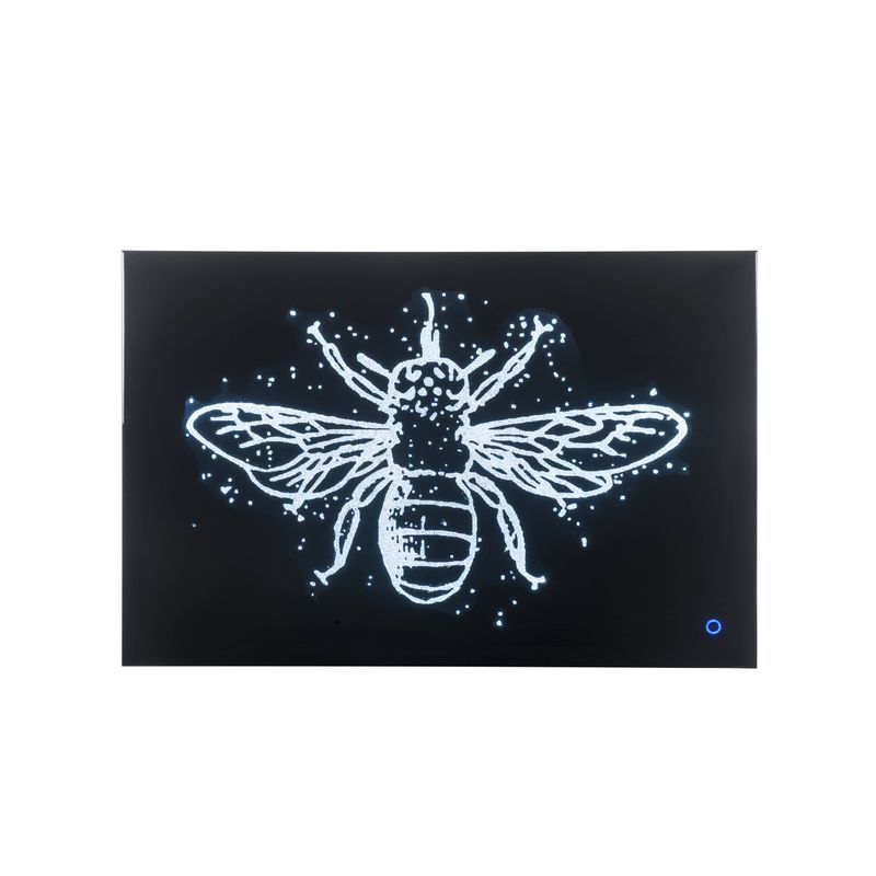 ACME Talisha Wall Art w/LED, Smoky Glass & Faux Crystal