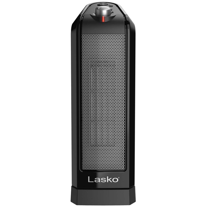 Lasko - 1500-Watt Portable Ceramic Heater for Tabletop or Floor - Black