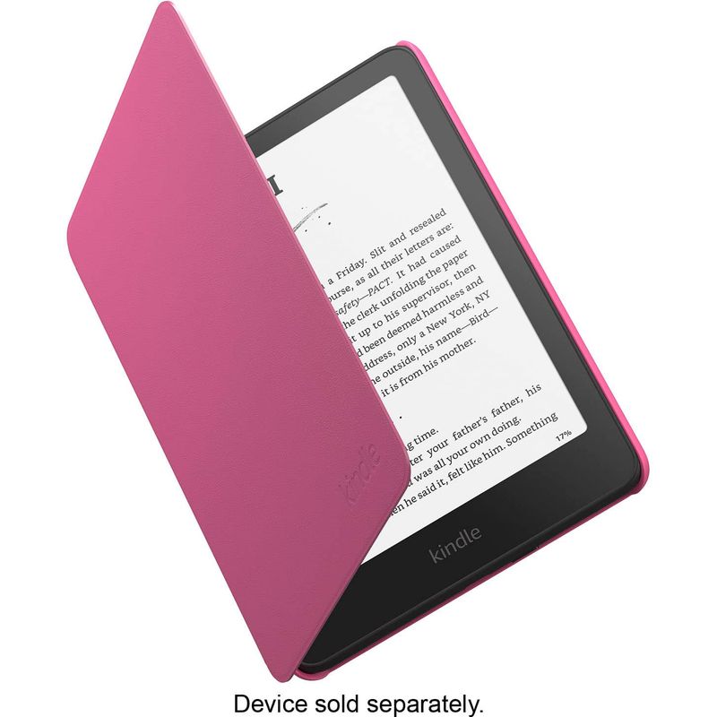 Amazon - Kindle Paperwhite and Kindle Colorsoft Signature Edition Plant-Based Leather Case - Lightweight, Protective Cover - Raspberry