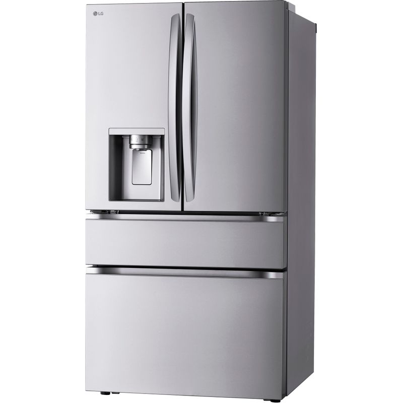 LG - Standard-Depth MAX 28.6 Cu. Ft. 4-Door French Door Smart Refrigerator with Full-Convert Drawer - Stainless Steel
