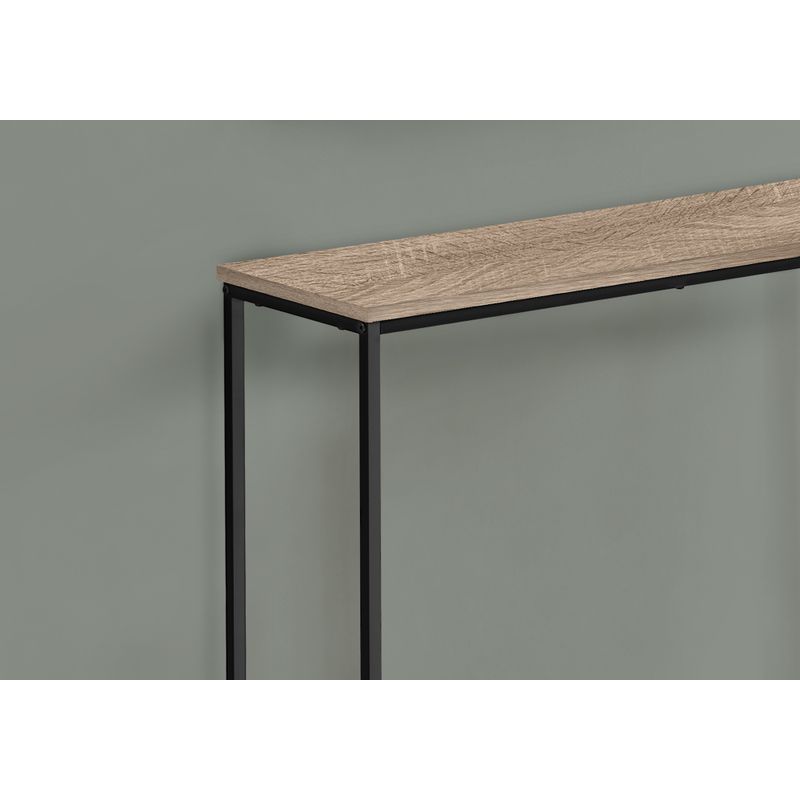 Accent Table/ Console/ Entryway/ Narrow/ Sofa/ Living Room/ Bedroom/ Metal/ Laminate/ Brown/ Black/ Contemporary/ Modern