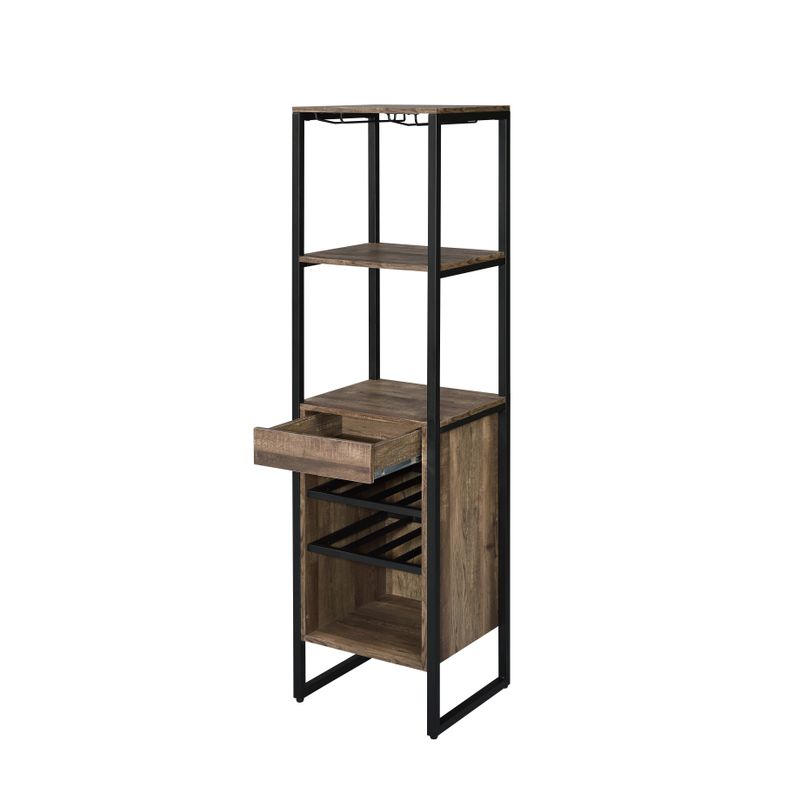 ACME Narik Wine Rack, Weathered Oak