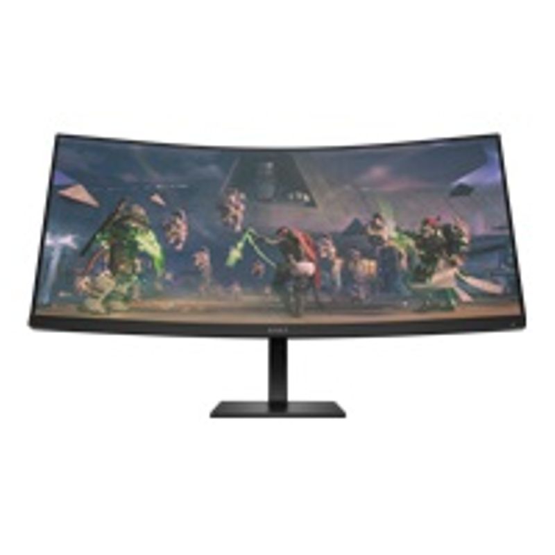 HP OMEN - 34" VA LED Curved QHD 165Hz FreeSync Gaming Monitor with HDR (DisplayPort, HDMI, Audio Jack) - Black