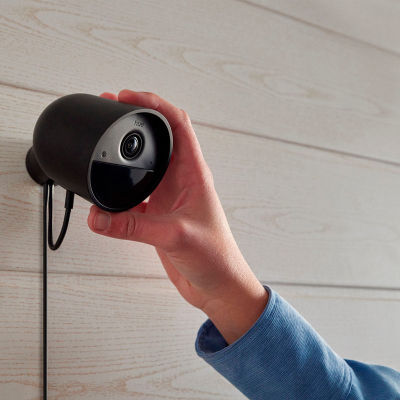 Philips - Hue Security Wired Camera - Black