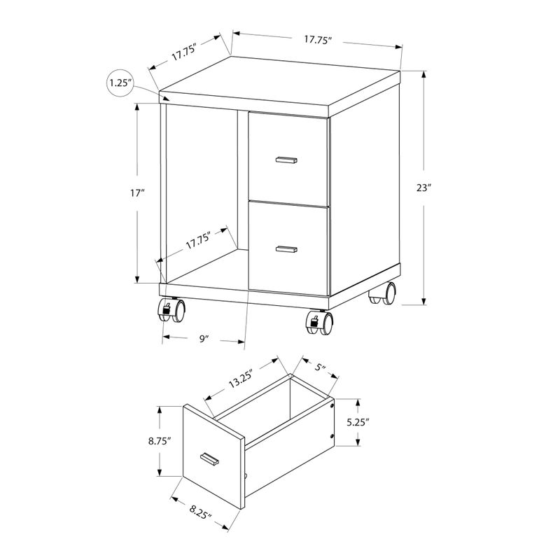 Office/ File Cabinet/ Printer Cart/ Rolling File Cabinet/ Mobile/ Storage/ Work/ Laminate/ White/ Contemporary/ Modern