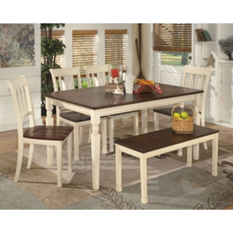 Brown/Cottage White Whitesburg Large Dining Room Bench