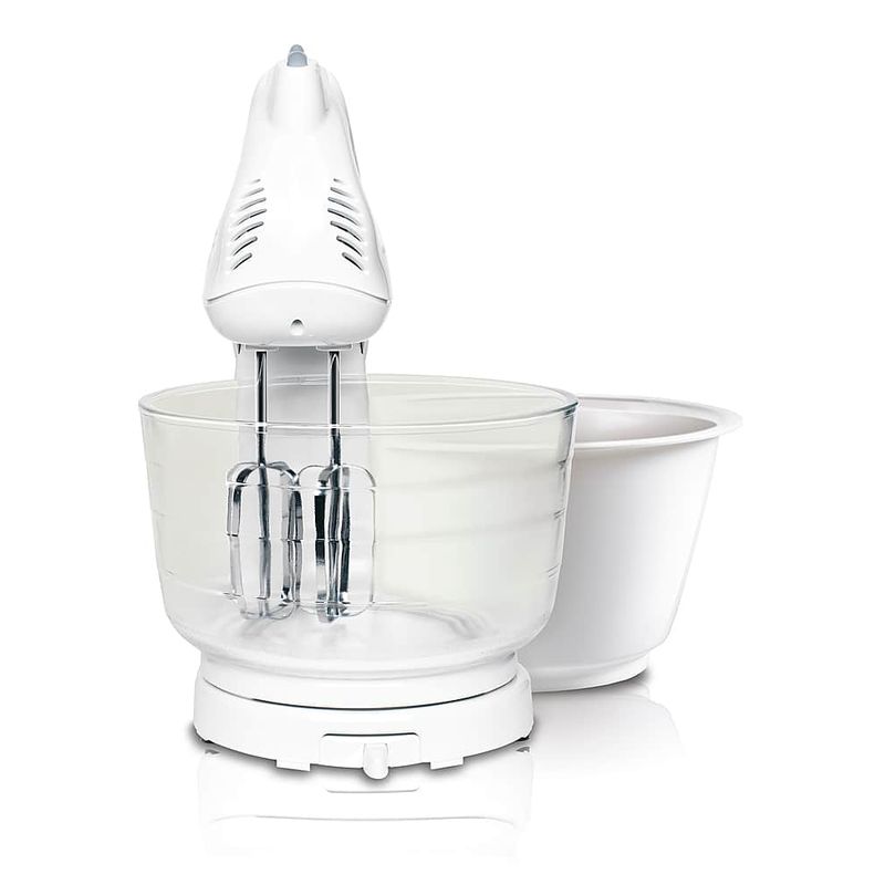 Hamilton Beach - 64693 Power Deluxe&trade; 6 Speed Stand Mixer with 2 Bowls - WHITE