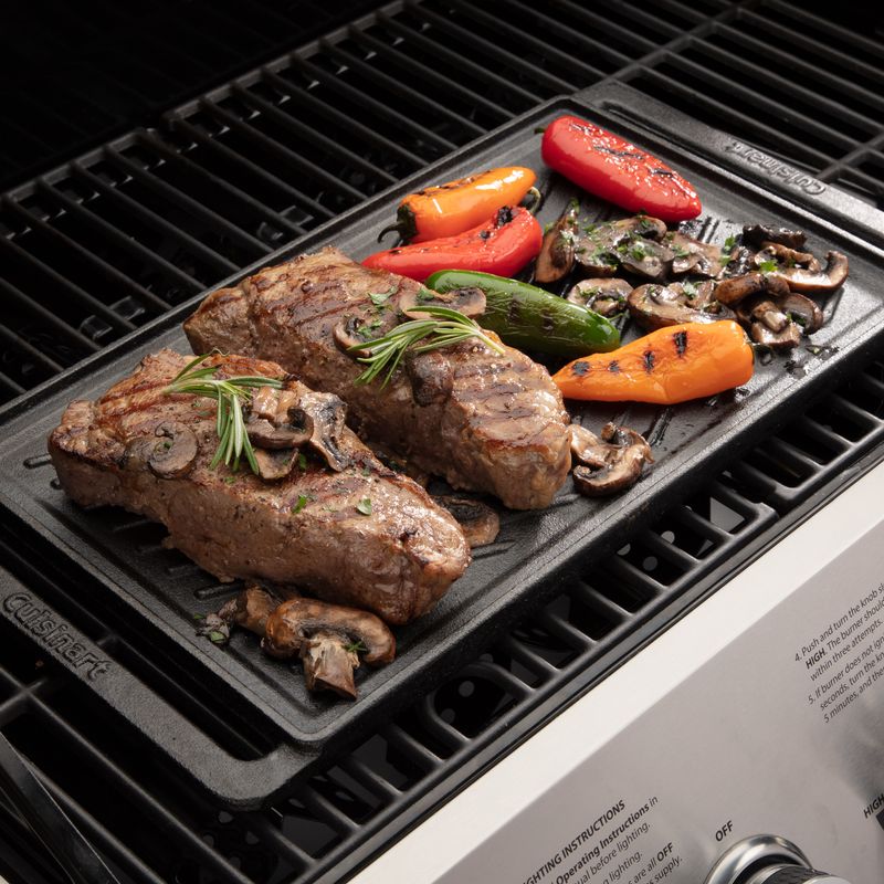 Cuisinart - Reversible Cast Iron Griddle/Grill Plate